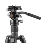 Vesta GO 264 AV12 Aluminum Travel Tripod w/ Counterbalancing Video Head